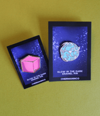 Image 4 of GLOW IN THE DARK ENERGON CUBE - Hard Enamel pin