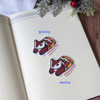 Image 2 of Chimichompa Sticker (Chinchompa in a chimichonga)
