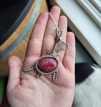 Image 3 of Thulite Dinosaur Pendant 