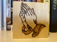 Image 2 of Praying Hands - Basswood Block 