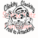 Image of Attack-kitty circle Sticker DISCONTINUEING