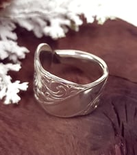 Image 2 of Wave Pattern Spoon Ring size 8, 8.5