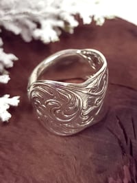 Image 3 of Wave Pattern Spoon Ring size 8, 8.5