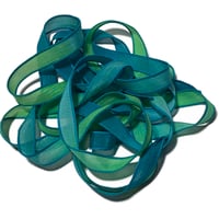 Image 4 of 1PC. BAHAMA BREEZE  42" Hand Dyed Finished Edge Silk Wrist Wrap Bracelet/Jewelry Ribbons