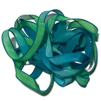 Image 6 of 1PC. BAHAMA BREEZE  42" Hand Dyed Finished Edge Silk Wrist Wrap Bracelet/Jewelry Ribbons
