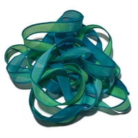 Image 7 of 1PC. BAHAMA BREEZE  42" Hand Dyed Finished Edge Silk Wrist Wrap Bracelet/Jewelry Ribbons