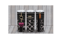 BLACK COACHPURSE WITH PURPLE HEART TUMBLER