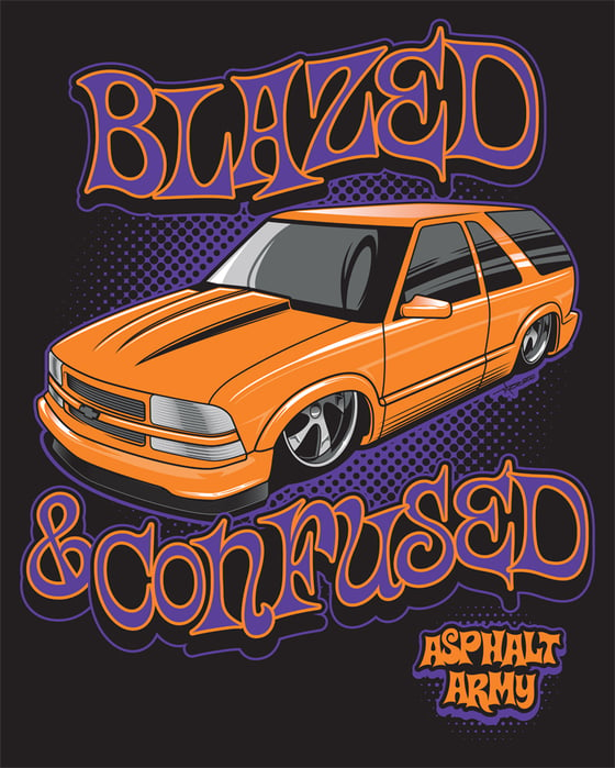 Image of Blazed & Confused Orange/Purple Banner