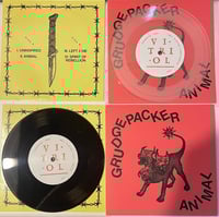 Image 1 of GRUDGEPACKER "Animal" 7"  VIT067 (Milky Clear/Black Ice variant) 