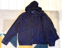 Image 4 of Sugar Cane “light” line indigo dyed hooded jacket, size M 