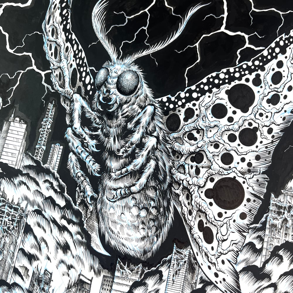 Image of Moth Kaiju - Original Artboard