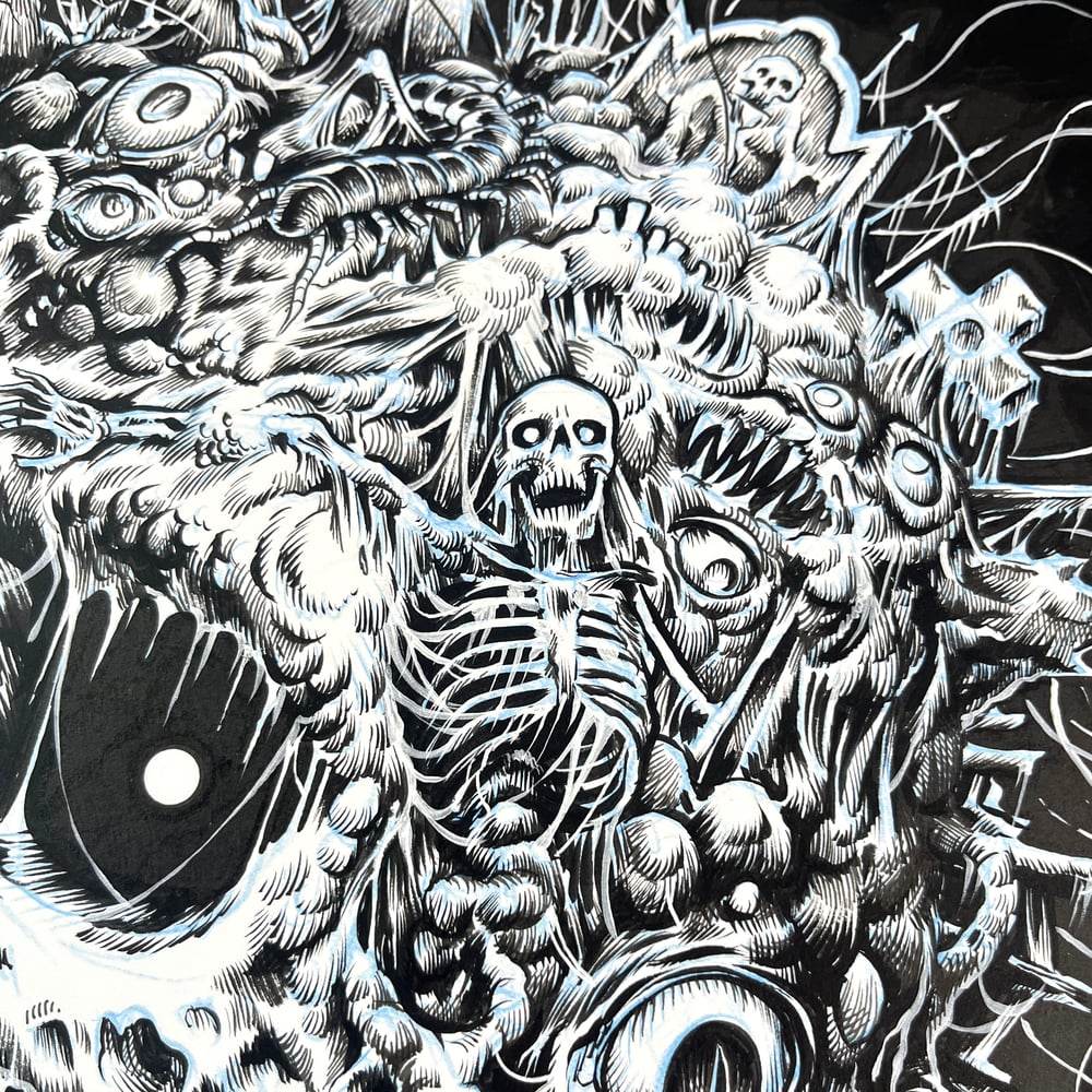 Image of Graveyard Skull - Original Artboard