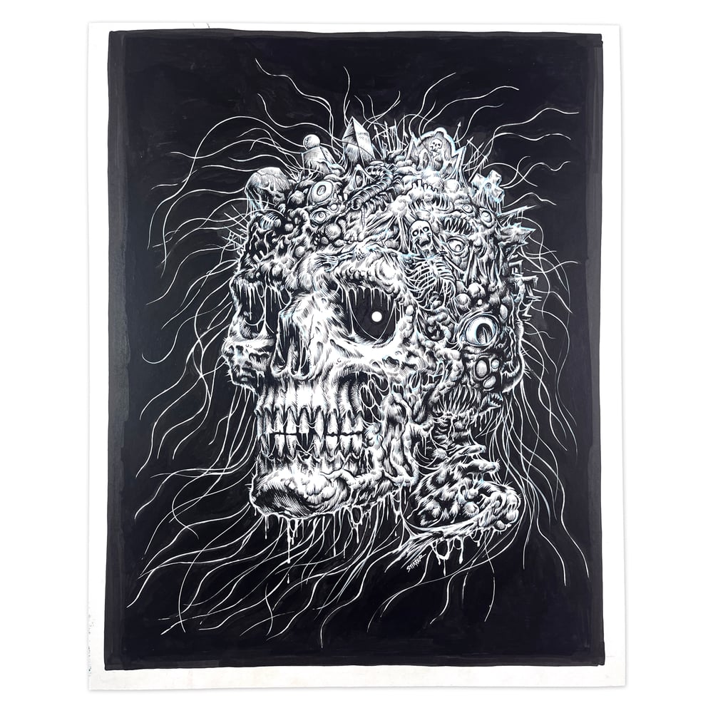 Image of Graveyard Skull - Original Artboard