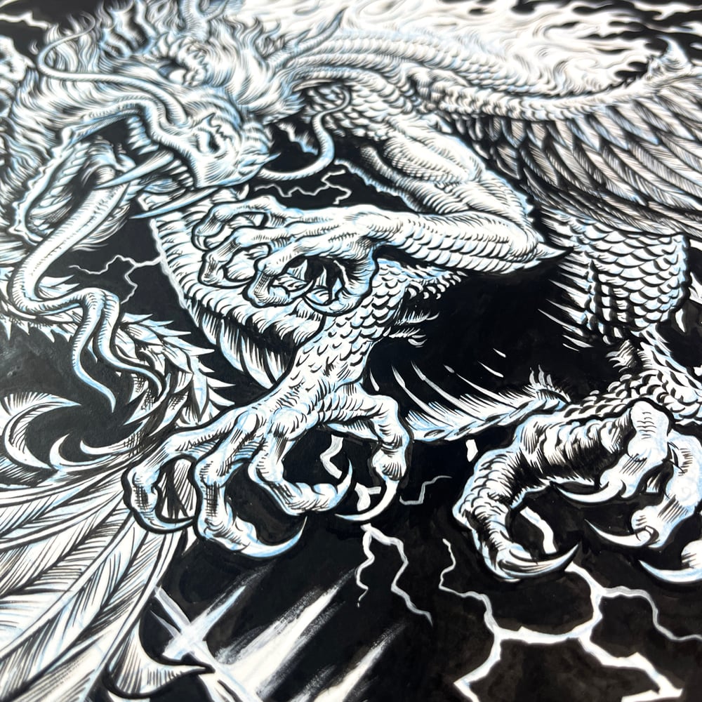 Image of Dragon Phoenix - Original Artboard