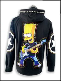 Image 2 of Bartstar Custom patched and studded Hoodie Size Large