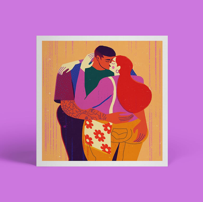 Image of "The Kiss" Square Poster