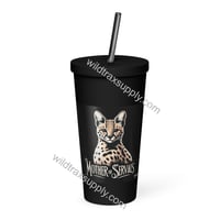 Image 1 of Mother of Servals 20 oz Insulated Drink tumbler with a straw