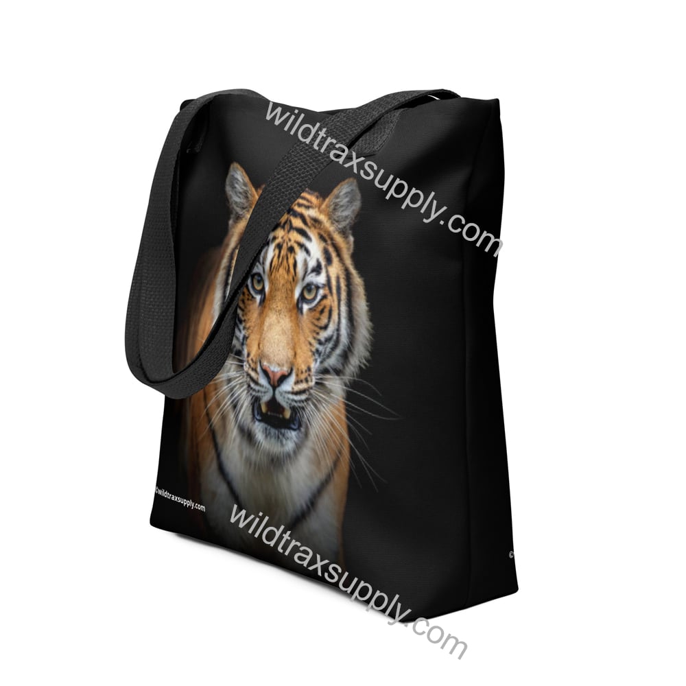 Tiger 15" x 15" tote bag