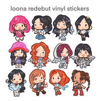 Image 2 of LOONA Redebut Vinyl Stickers