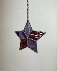 Image 4 of Star Stained Glass Suncatcher – Purple