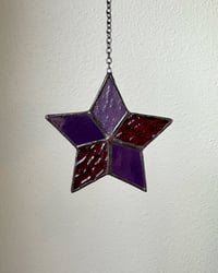 Image 5 of Star Stained Glass Suncatcher – Purple