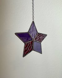 Image 3 of Star Stained Glass Suncatcher – Purple