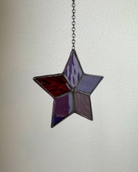 Image 2 of Star Stained Glass Suncatcher – Purple