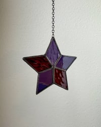 Image 1 of Star Stained Glass Suncatcher – Purple