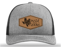 Image 2 of Richardson 112 Trucker Cap with Hand-Stitched Leather Hexagon Logo