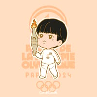 Olympic Torchbearer Jin Enamel Pin