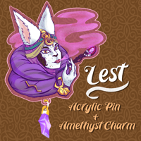 Image 1 of Lest Acrylic Pin + Charm (PREORDER)