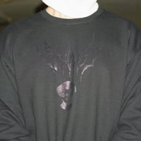 Image 3 of CREWNECK LOGO NERO SU NERO