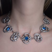 Image 2 of Crown Jewel Necklace (Blue/Red/Green)