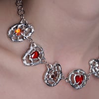 Image 5 of Crown Jewel Necklace (Blue/Red/Green)