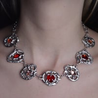 Image 1 of Crown Jewel Necklace (Blue/Red/Green)