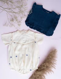 Image 3 of Polka Dot | Baby Girl Gift Hamper with Cotton Romper and Swaddle 