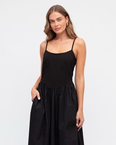 Image of Black Singlet Dress. By White Closet.