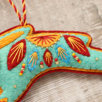 Image 3 of Turquoise Hare Decoration