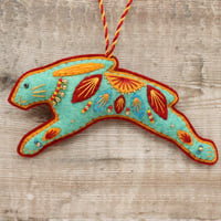 Image 1 of Turquoise Hare Decoration