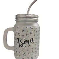 Image 4 of Frosted mason jar - 3 designs