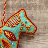 Image 2 of Turquoise Horse Decoration