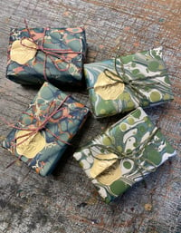 Image 1 of Marbled paper wrapped soap // 2 scents available 