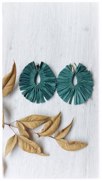 Image 1 of PEACOCK earrings - Verde Bosco