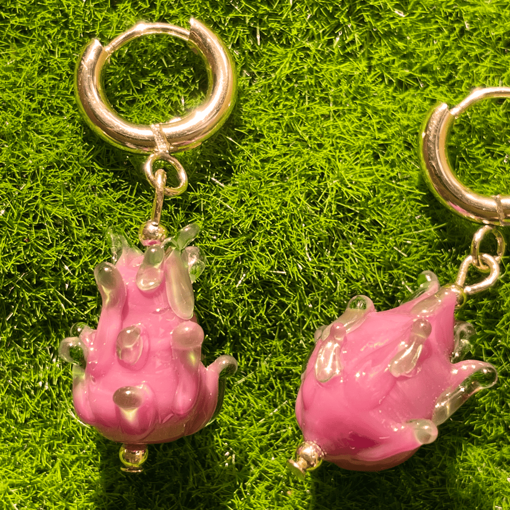 Image of Dragonfruit Earrings 🍉