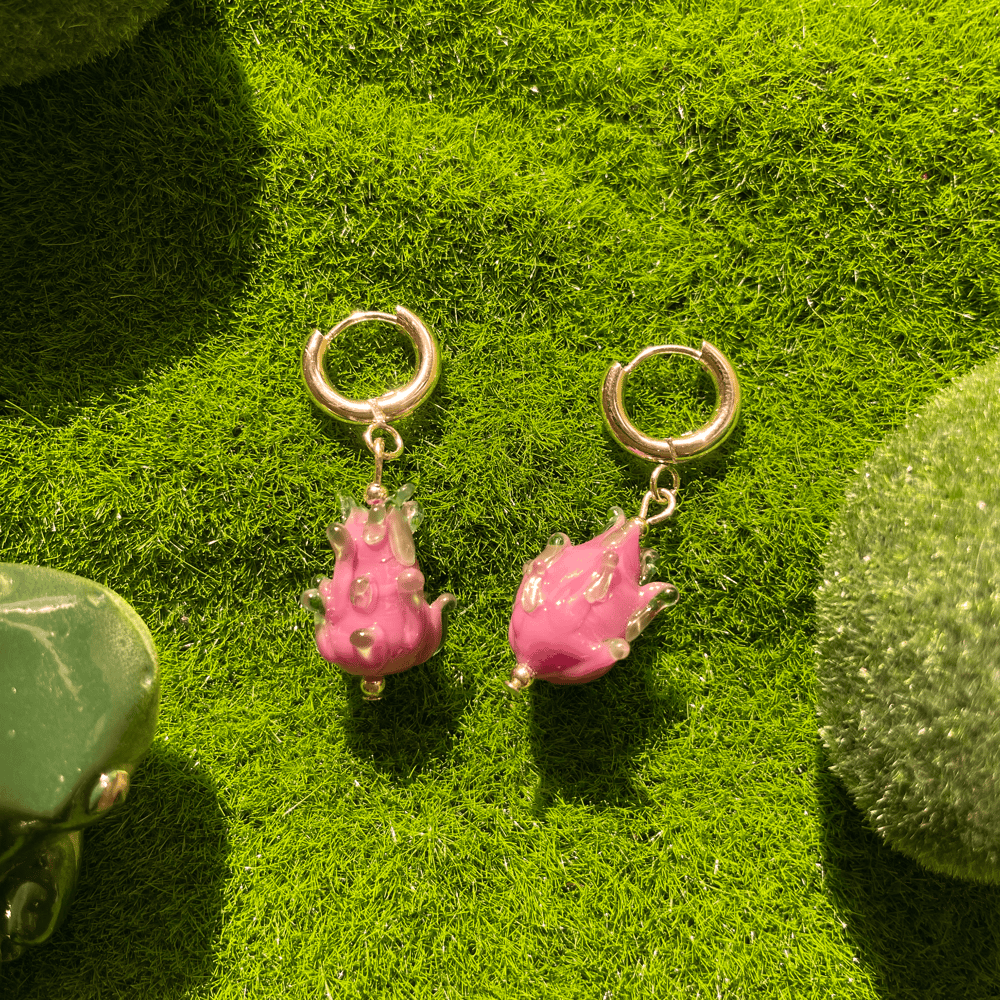 Image of Dragonfruit Earrings 🍉