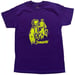 Image of 'LIGHTS OUT' - T-SHIRT - PURPLE / NEON YELLOW