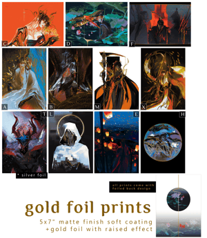 Image of all | gold foil prints (catalog inside)