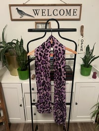 Image 1 of Purple leopard scarf