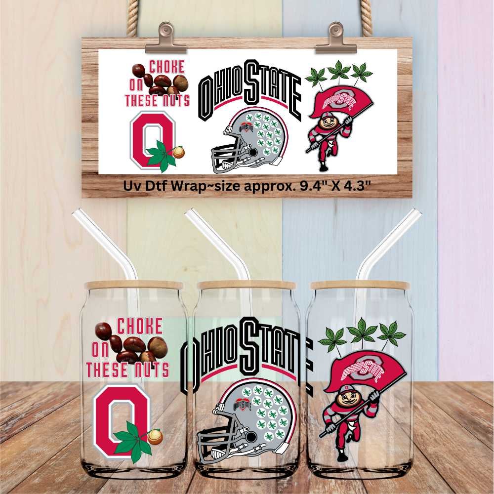 Image of Ohio State Football Uv Dtf Wrap Double Sided  FB16