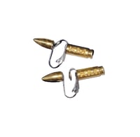 Image 1 of BRASS  BULLET EARRING